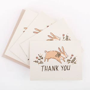 Bunny Thank You Note Card Set