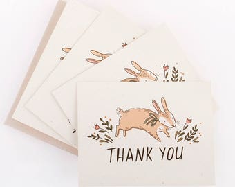 Bunny Thank You Note Card Set