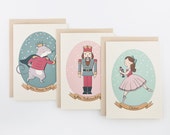 Nutcracker Christmas Card Set of 3
