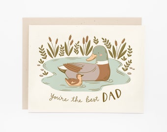 Father's Day Ducks Card, Outdoorsy Birthday Card For Dad