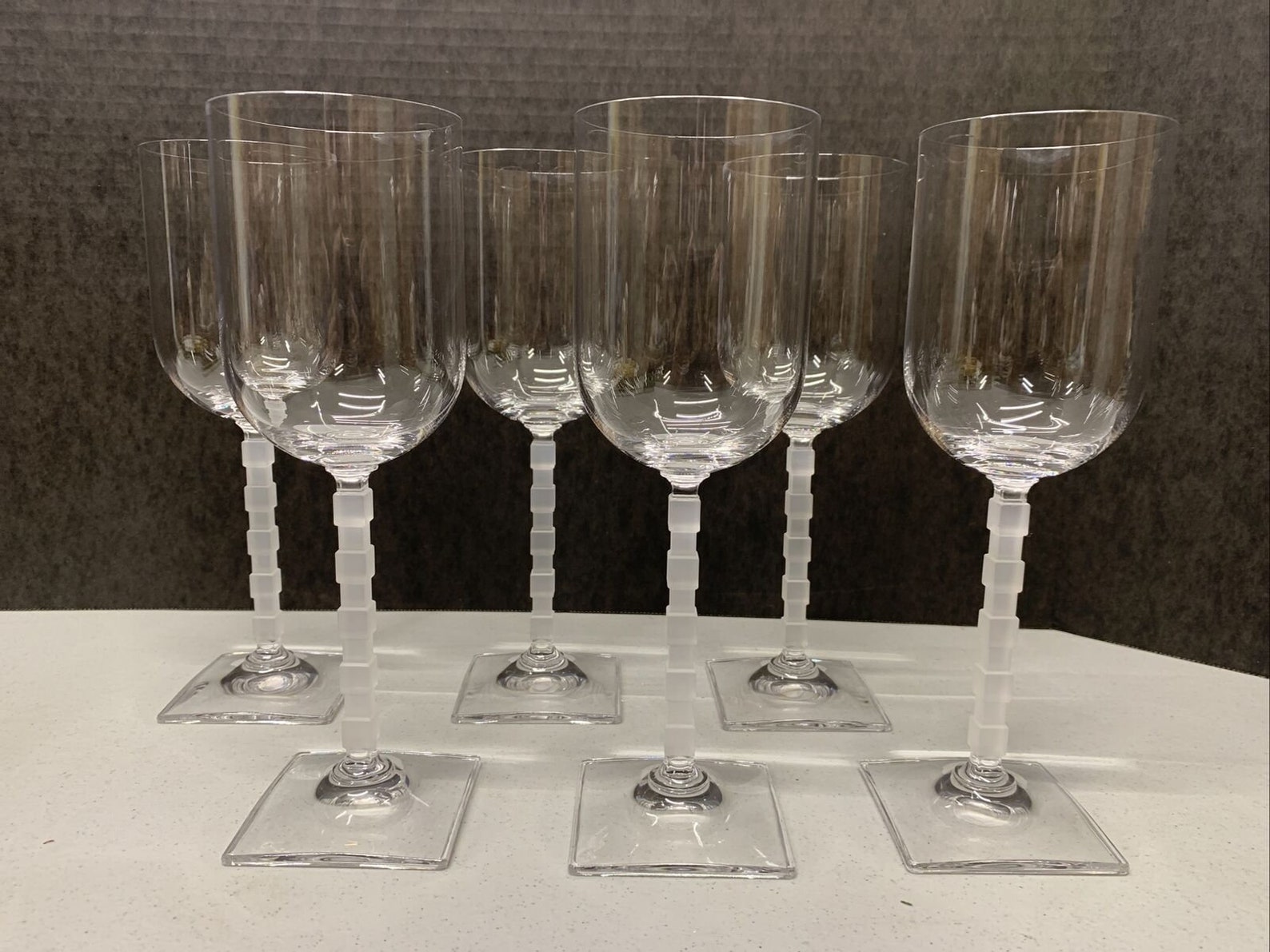 Mikasa viewpoint satin white wine glasses set of 6 crystal Etsy