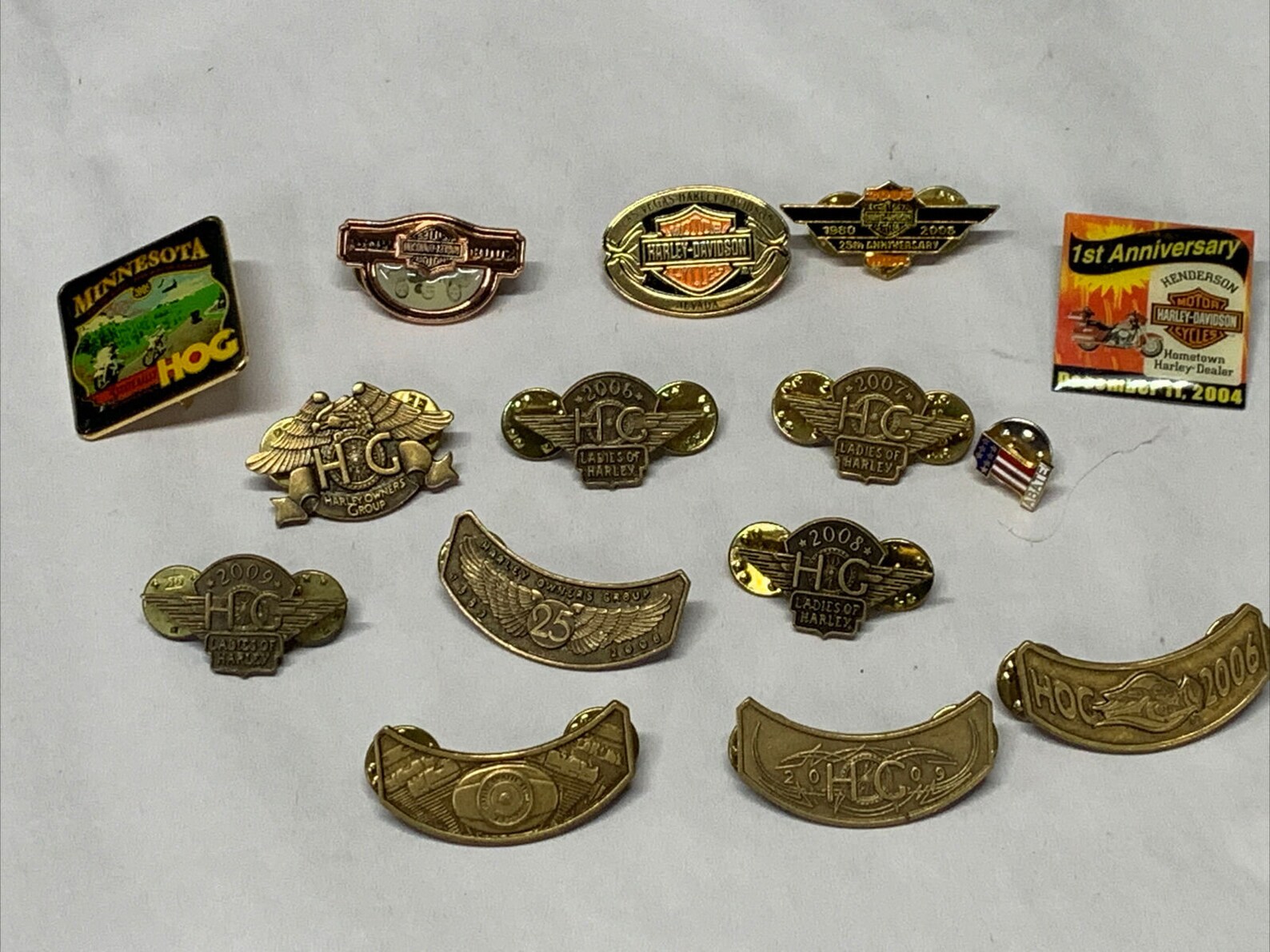 Vintage lot 16 harley davidson owners group hog pins hog pin Etsy