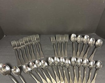 Oneida sss stainless flatware minute man colonial boston satin 31 pcs usa