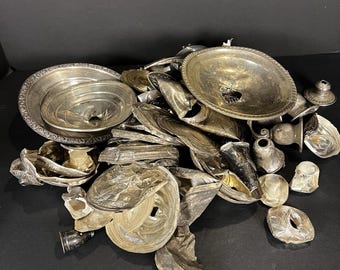 20 troy ounces antique sterling silver lot scrap use stripped salvaged 622 grams