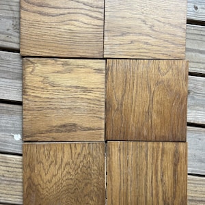 Sykes Parquet Flooring Tiles: 27 sq ft Antique Mixed Oak, USA Made NOS