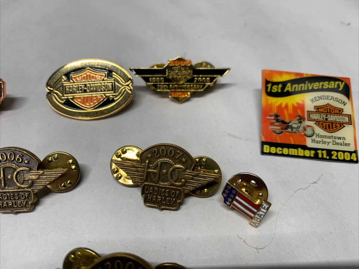 Vintage lot 16 harley davidson owners group hog pins hog pin Etsy