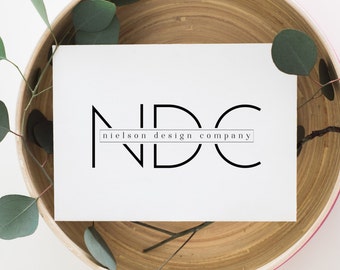 premade logo design · modern typography · minimalist logo · professional logo design · block lettering · watermark logo · small business