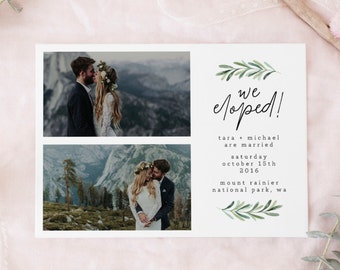 elopement announcement etsy