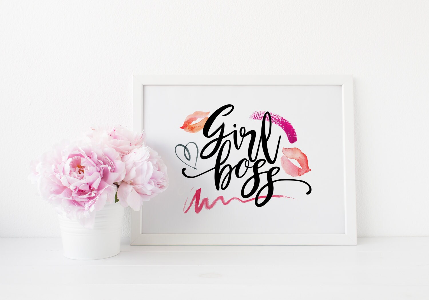 girl boss printable make up wall art print boss lady | Etsy