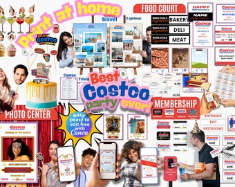 Costco Birthday Party Decorations | Printable Warehouse Theme (Digital Download)