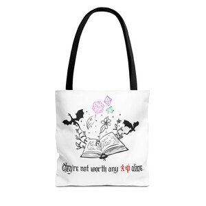 Adventure Tote Bag - Fun D&D Dragons Design, Travel Shoulder Bag, Reusable Shopping Tote, Fantasy Game Night Gift, Geeky Book Bag