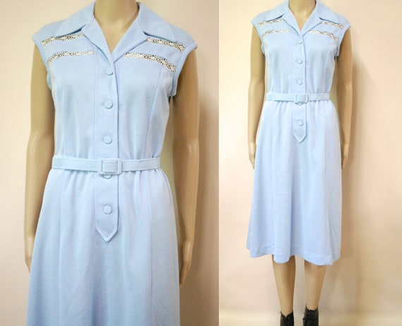 mid length button down dress