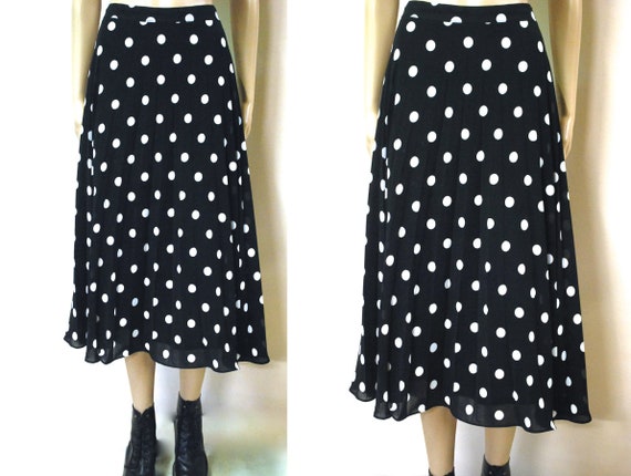 80s polka dot skirt