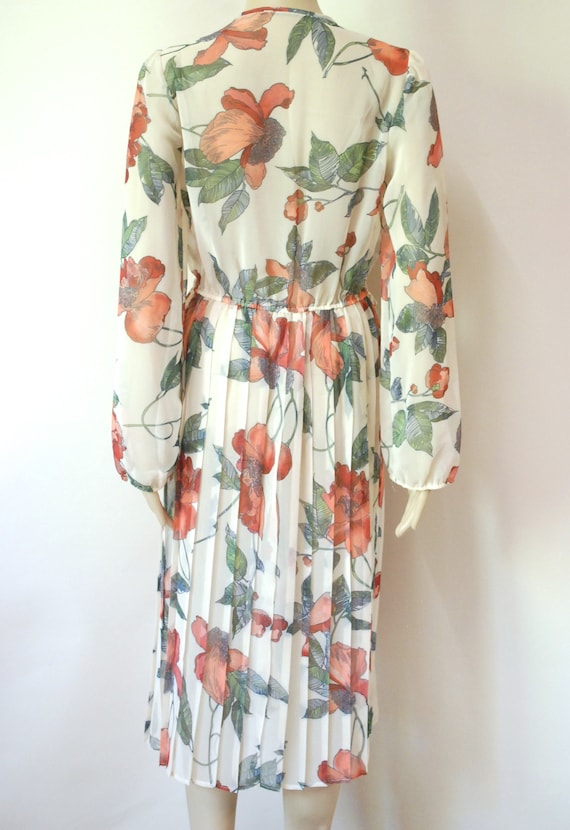 Vintage 70s Handmade Pleated Gown