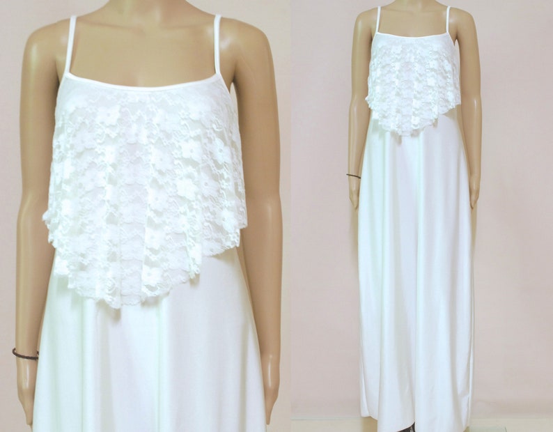 70's white dress