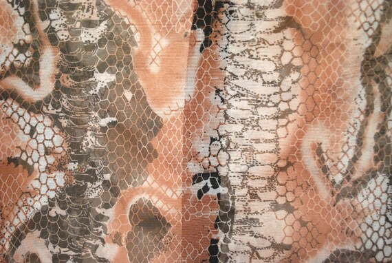 90s Grunge Python Reptile Print Jacket Top, Vinta… - image 8