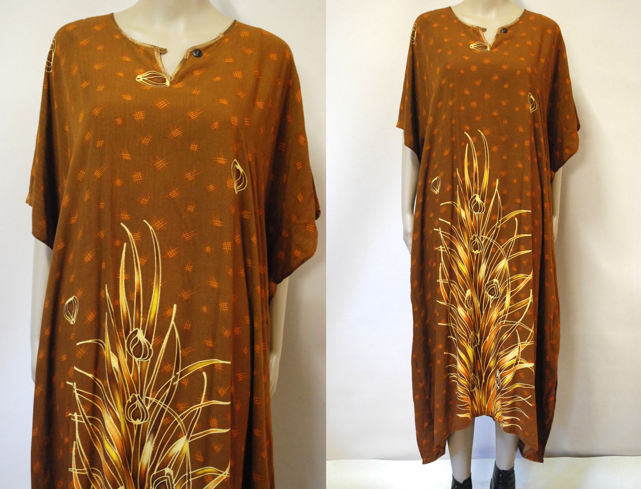 1970s kaftan dress
