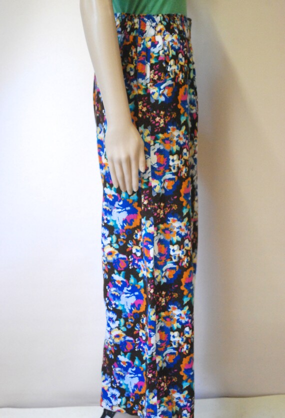 90s Floral Harem Pants Vintage Wide Led Flared Yo… - image 10