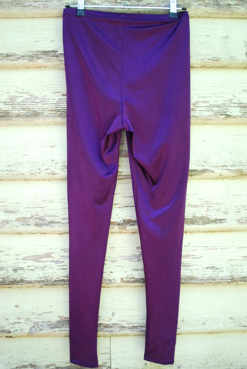 90s Vintage Leggings Grunge Boho Tights Purple Shiny Nineties | Etsy