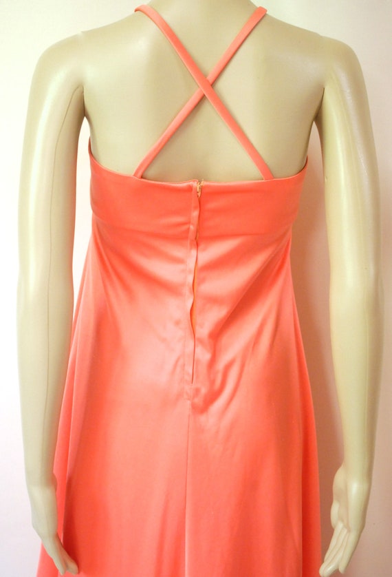 Vintage Hand Knit Peachy Halter Dress main image 1