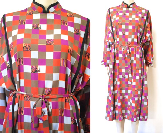 retro checkered dress