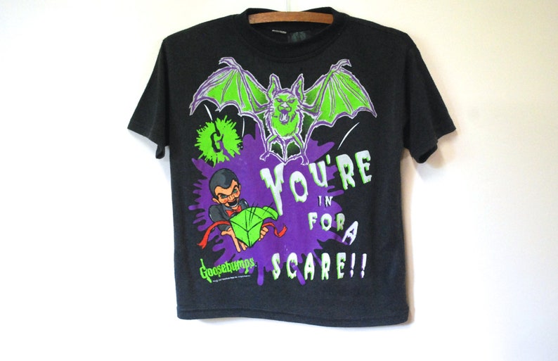 90s Goosebumps Glow in the Dark T Shirt Collectable Vintage image 0