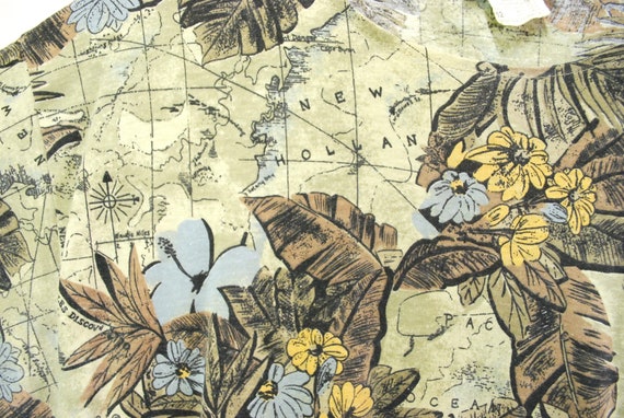 80s Floral Geographic Map Atlas T Shirt, Vintage … - image 7
