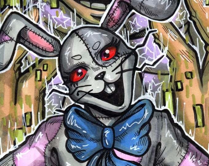 FNAF Vanny and Glitchtrap Art Print 5x7in - Etsy UK