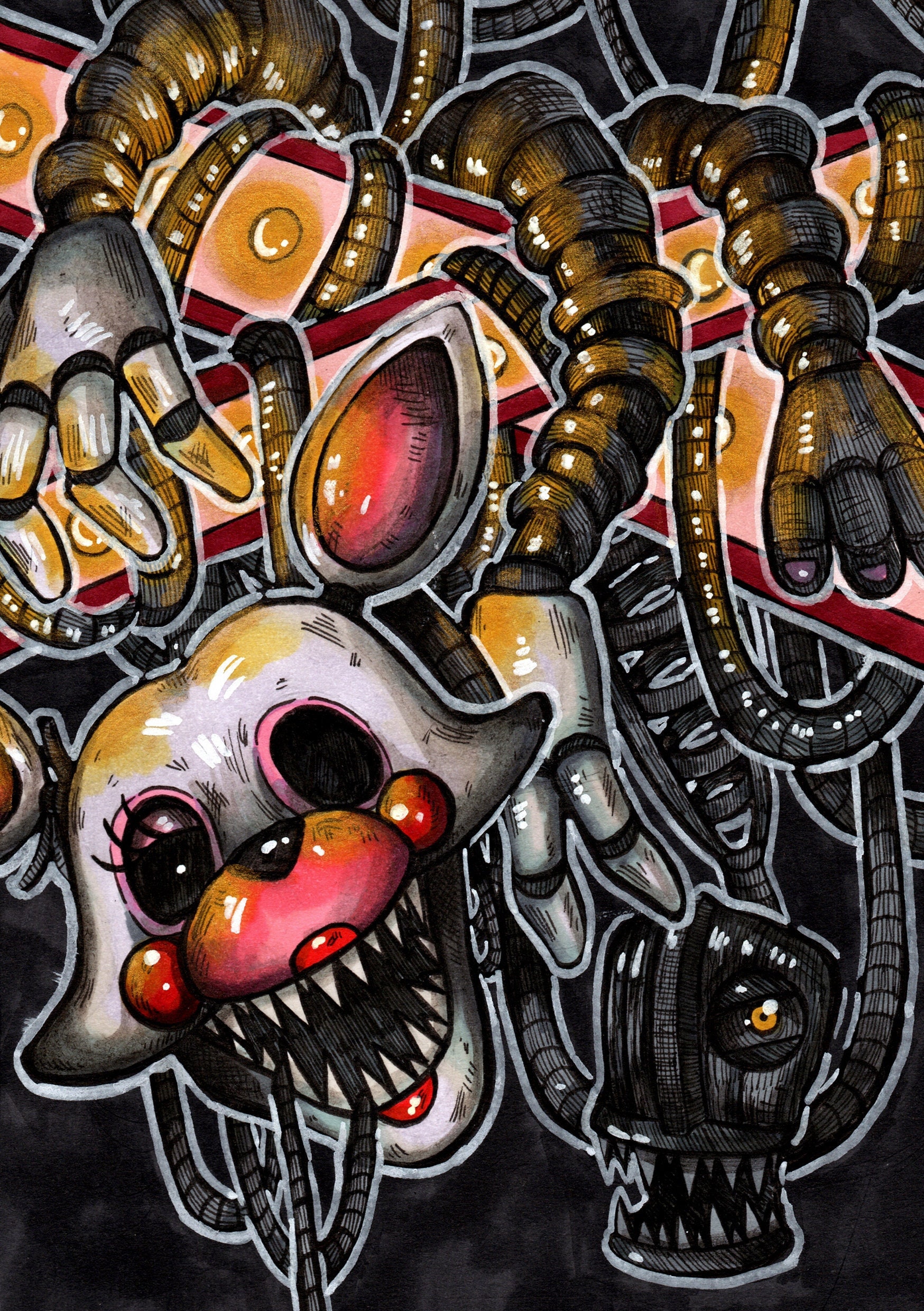 Nightmare Mangle Five Nights at Freddy's  Art Board Print for Sale by  JulesWorld