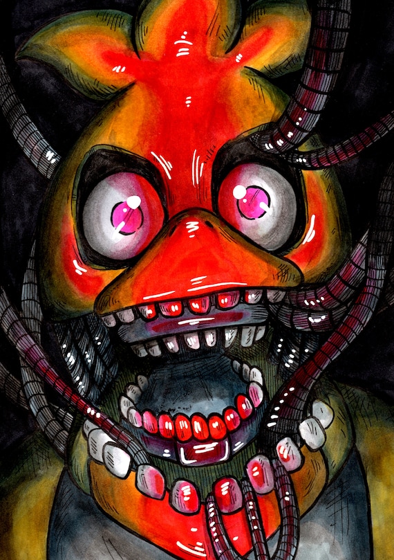 FNAF Funtime Chica 5x7in Art Print 