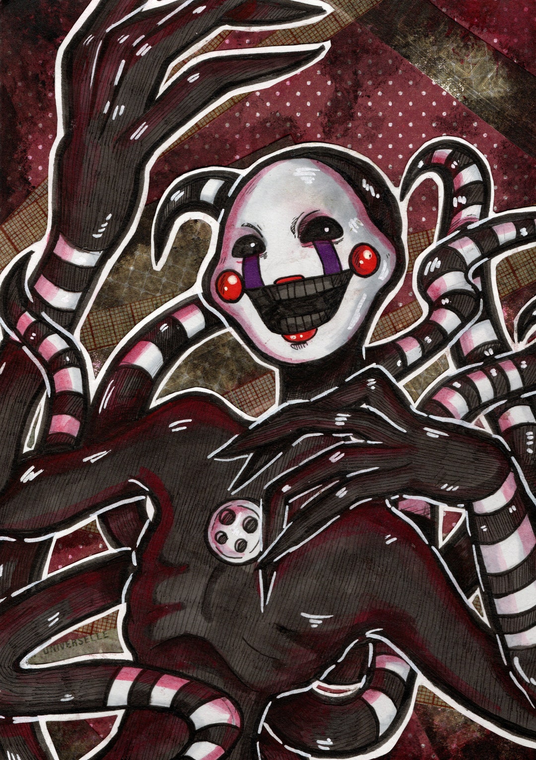 puppet, FNAF Art Print by heartfeltdesigns by Telahmarie