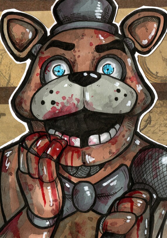 Five Nights at Freddy's - FNAF - Freddy Fazbear  Art Print for