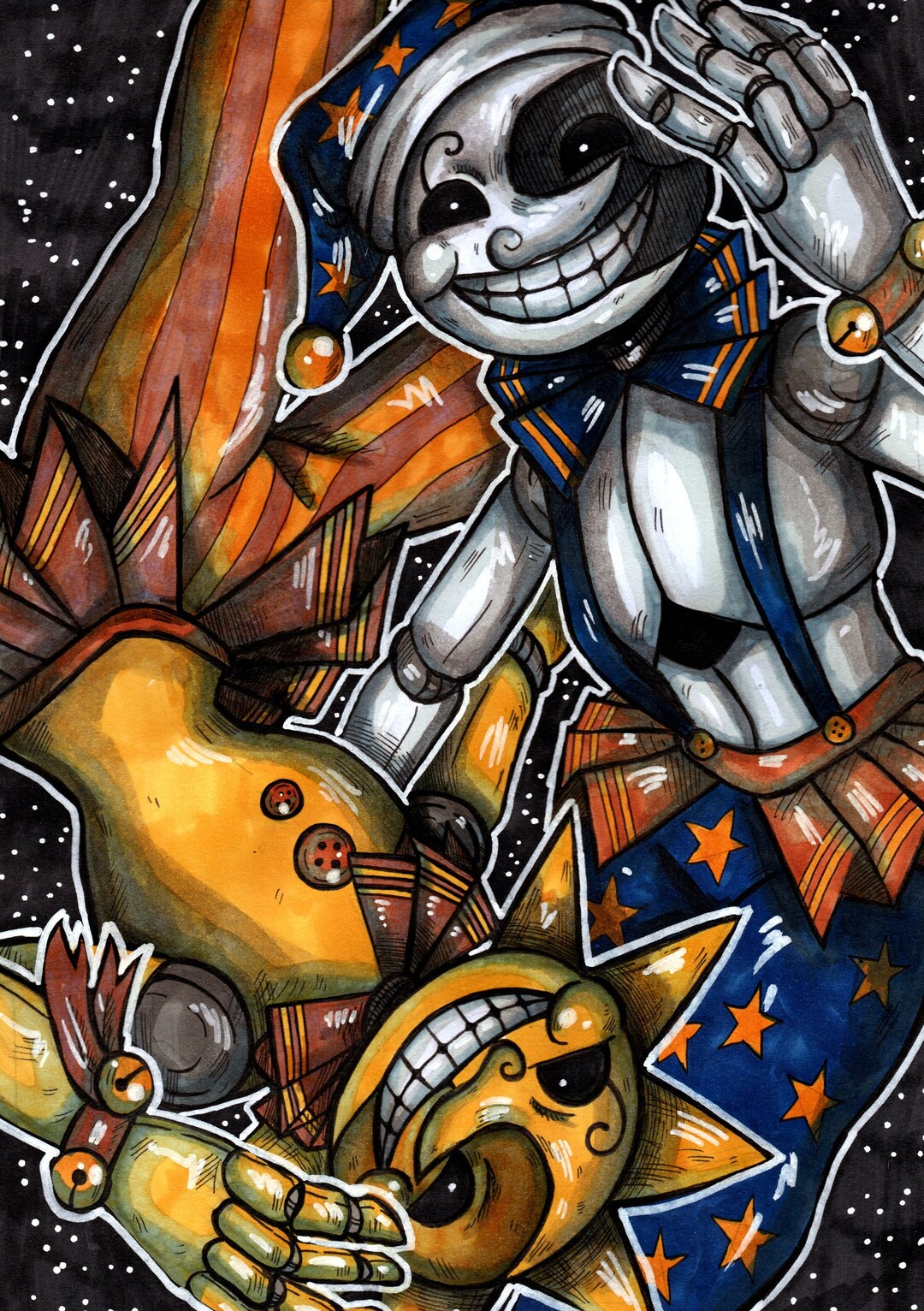 FNAF Glamrock Bonnie 5x7in Art Print 