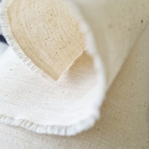 Tela 100% algodón crudo Calico 64 Material sin blanquear, sin teñir, no suavizado Tela por metro o cortada a medida Sin tratamiento químico imagen 10