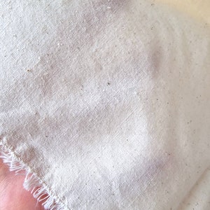 Tela 100% algodón crudo Calico 64 Material sin blanquear, sin teñir, no suavizado Tela por metro o cortada a medida Sin tratamiento químico imagen 7