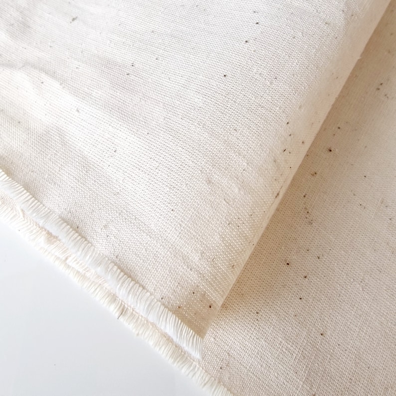 Tela 100% algodón crudo Calico 64 Material sin blanquear, sin teñir, no suavizado Tela por metro o cortada a medida Sin tratamiento químico imagen 8