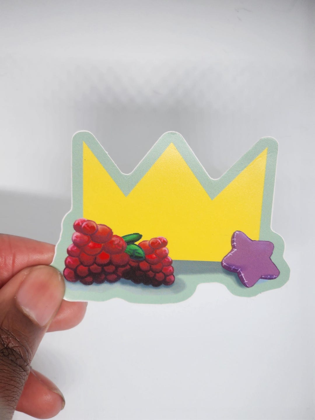 Red Raspberry Crowns 3 Inch Raspberry and Crown | Vinyl Sketchbook Laptop Water Bottle ...