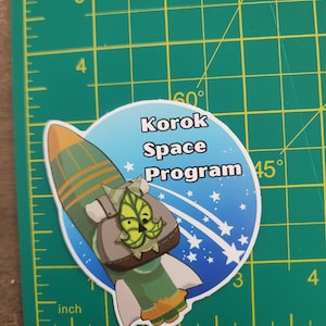 3 inch rocket program | vinyl Sketchbook Laptop Water Bottle silly link | Cute Kawaii Cartoon video game funny| gift for sticker lover