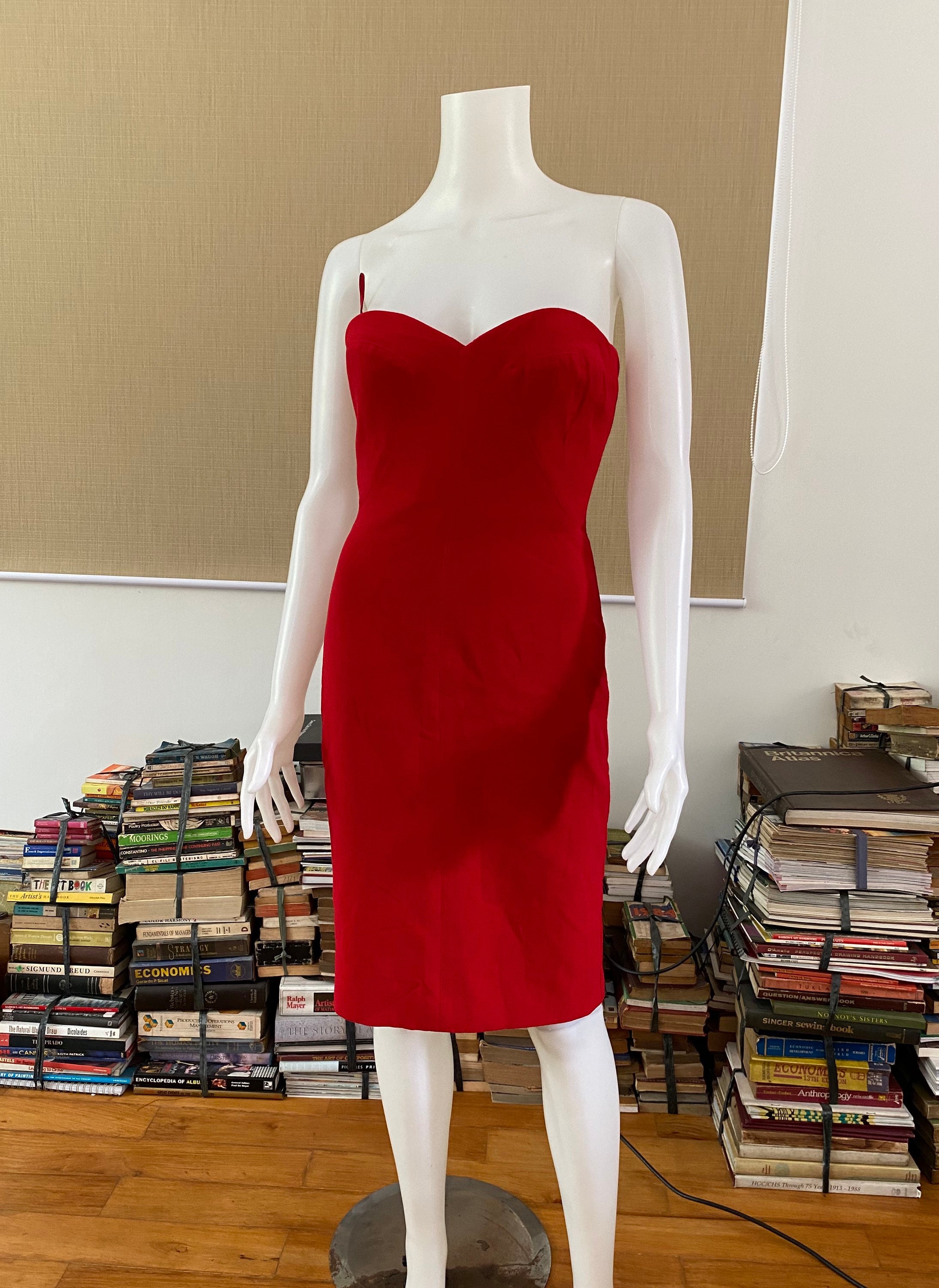 Vintage GIANNI VERSACE Bodyon Dress With Triple Back Zip - Etsy