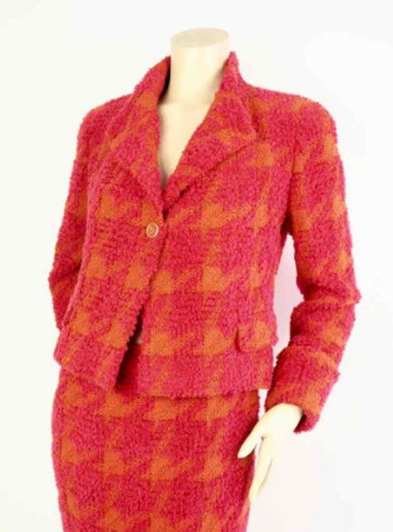 Vintage 90s CHANEL Multicolor Tweed Boucle Blazer