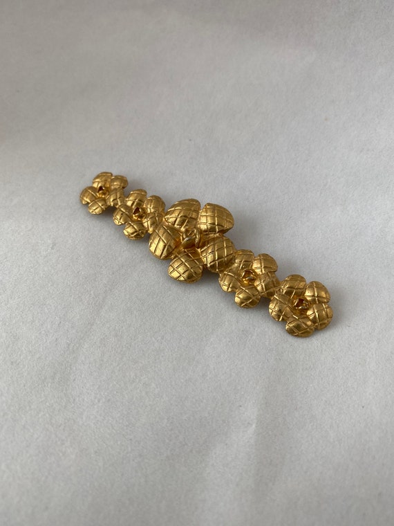 Chanel, Gold camellia pin brooche. - Unique Designer Pieces