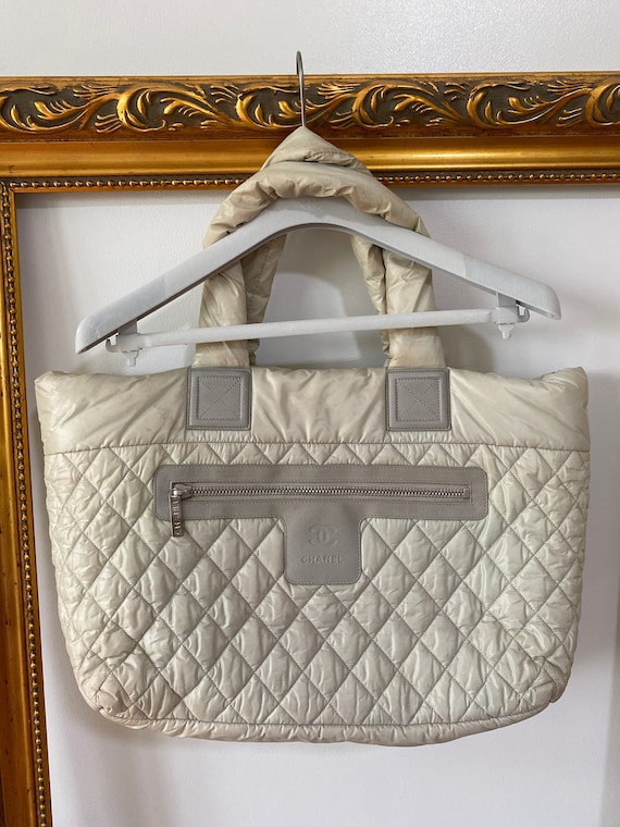 Cream Caviar 'CC' Daily Shopping Tote Small