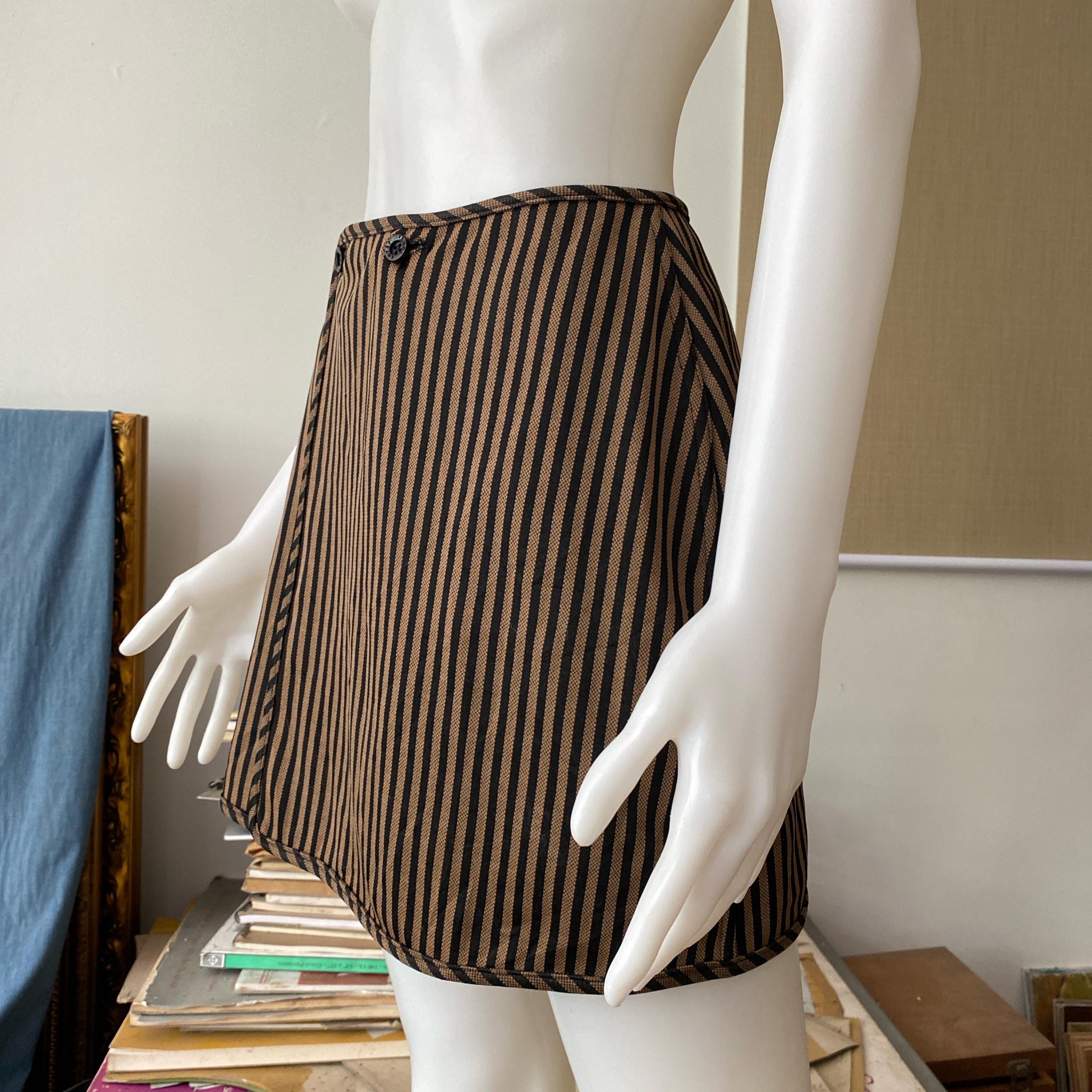 Vintage FENDI Striped Skirt in Brown - Etsy UK