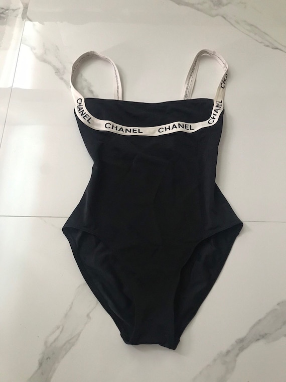 chanel black bathing suit
