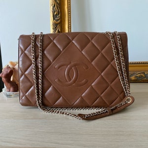 SALE!! From 1695 - CHANEL CC Vintage Chocolate Brown Lambskin Full