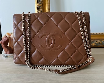 CHANEL ブラウン フライトキャップ レアヴィンテージ CHANEL ブラウン フライトキャップ レアヴィンテージ Vintage Rare