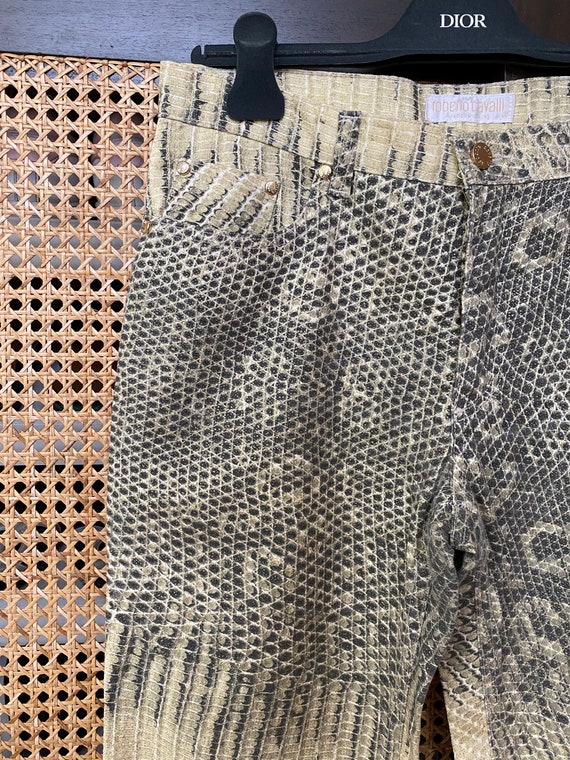 SALE! Vintage Roberto Cavalli python snakeskin pr… - image 3