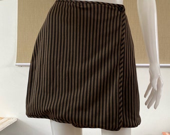 Vintage FENDI striped skirt in brown