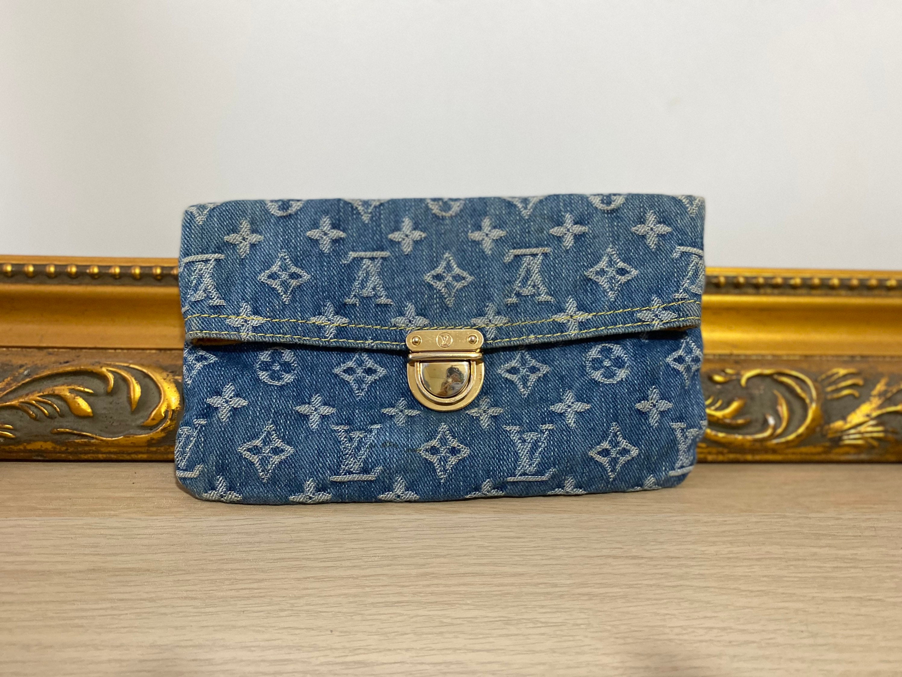 Louis Vuitton Plate Denim Clutch