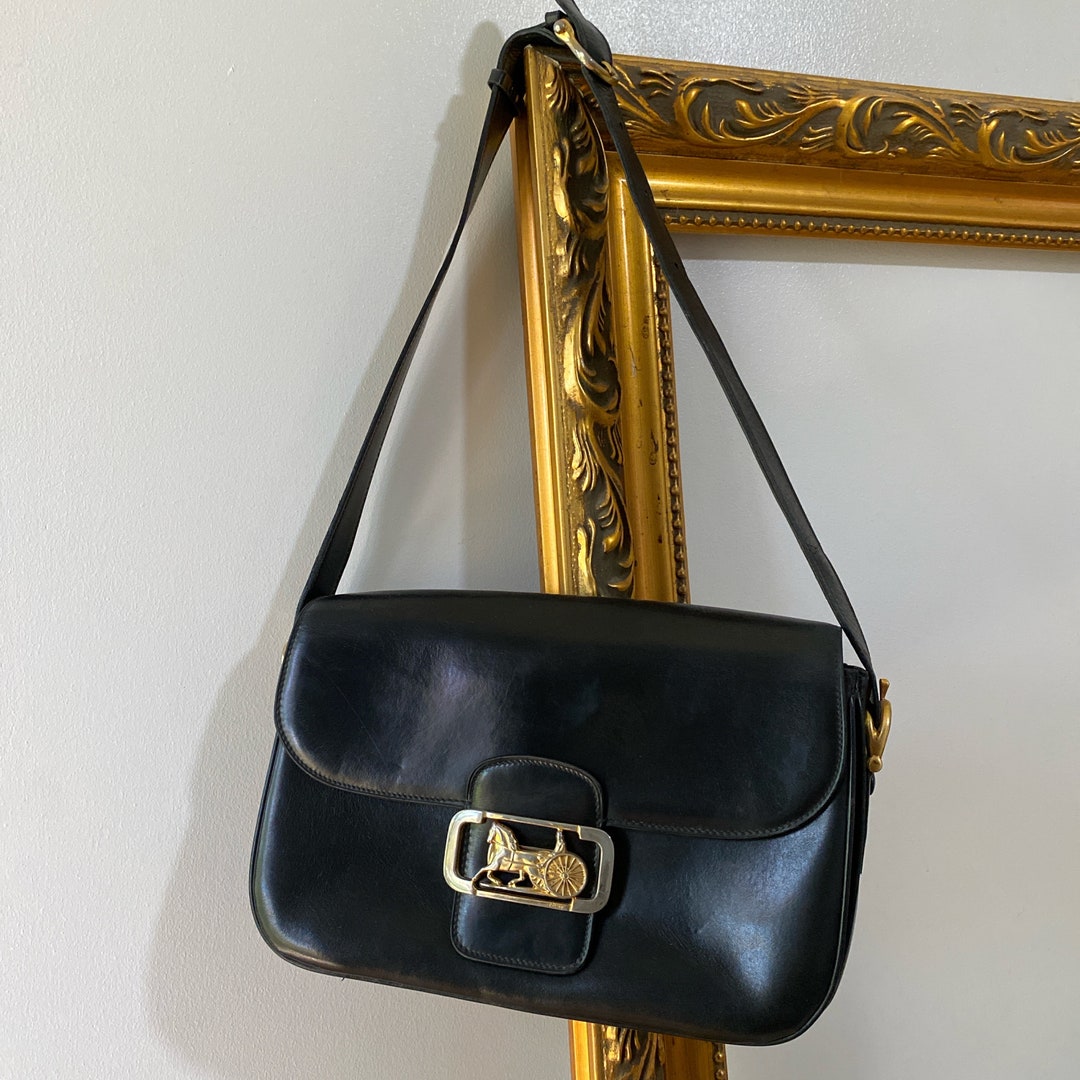 Sale From 825 - Vintage CELINE Paris Horse Carriage Black